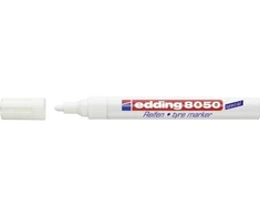 Edding 8050, Baltas, Bullet tip, Multicolour, 2 mm, 4 mm, Cardboard, Glass, Leather, Metal, Plastic, Wood