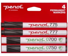 Penol Marker 700+777+0700+0750, permanent, juodas - with 4 pcs. (12901001)