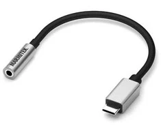 Marmitek USB C prijungimas prie garso - USB-C į AUX adapteris, juodas, sidabrinis, 0,15 m, 80 mm, 20 mm, 130 mm