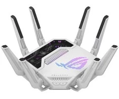 „Asus WiFi 7 Tri-band Gaming“ maršrutizatorius | ROG Rapture GT-BE19000AI | 802.11ax | 10/100/1000 Mbit/s | Ethernet LAN (RJ-45) jungtys 1 | Mesh palaikymas: Taip | MU-MiMO: Taip | 4G/5G | Antenos tipas: Išorinė