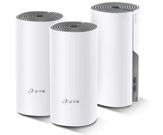 Maršrutizatorius TP-Link AC1200 viso namo tinklinio „Wi-Fi“ sistema, 3 vnt. pakuotė, balta, pilka, vidinė, tinklinė sistema, LAN, WLAN, dviejų dažnių juosta (2,4 GHz / 5 GHz), „Wi-Fi 5“ (802.11ac)