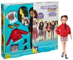 Mattel „Creatable World Deluxe“ lėlė su kaštoniniais plaukais