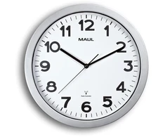 Maul Wall, Quartz clock, Circle, Sidabrinis, Baltas, Plastic, AA (9053595)