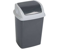 Šiukšliadėžė Maul kosz na śmieci 5 l Prostokątny kosz na śmieci su plastiku, polipropylen (PP) tamsiai pilka, balta