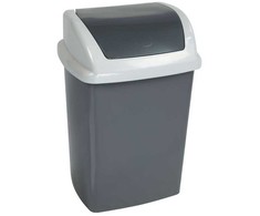 Šiukšliadėžė Maul kosz na śmieci 10 l Prostokątny kosz na śmieci su plastiku, polipropylenu (PP) tamsiai pilka, balta