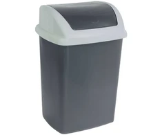 Maul Šiukšlių dėžė 9522487, 24 l, Stačiakampė, Plastikinė, Polipropilenas (PP), Tamsiai pilka, Balta, Mechaninė, Plastikas
