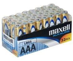 Maxell 790260, Vienkartinės baterijos, Šarminės, 1,5 V, 32 vnt., Dėžutė, Cilindrinė