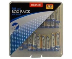 Maxell 790409, Vienkartinės baterijos, AA, Šarminės, 1,5 V, 100 vnt., Aukso spalvos