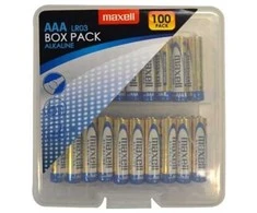 Maxell 790410, Vienkartinės baterijos, AAA, Šarminės, 1,5 V, 100 vnt., 10,5 mm