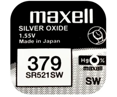 MAXELL mygtukinė baterija – 10 vnt. – 379 / SR521SW – 1,55 V