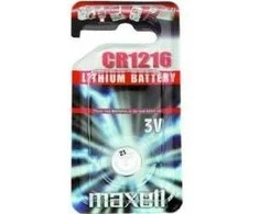 Maxell 11238800, vienkartinė baterija, CR1216, ličio mangano dioksidas (LiMnO2), 3 V, 1 vnt., 25 mAh