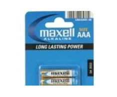 Maxell šarminės baterijos LR-03 AAA 4 vnt. pakuotė, Vienkartinės baterijos, Šarminės, 1,5 V, 4 vnt., AAA