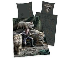 MCU Anne Stokes Wolf patalynė - 100 procentų medvilnės