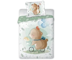 MCU Bamse på Cykel Cuddles Junior lovatiesė 100x135 cm – 100 % medvilnė