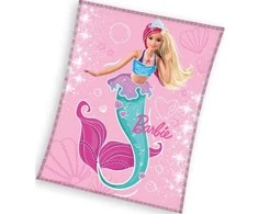 MCU Koc su mikrofibry 130x170 Barbie lalka rožinė 4166 C23