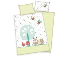 MCU Patalynė bawełniana 100x135 Pszczółki 8623 Kropki Muchomorki do łóżeczka