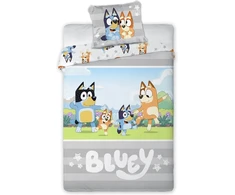 MCU Bluey Lovytė 100x135, antklodė + patalynė, mėlyna, šuo, pasaka, HIT