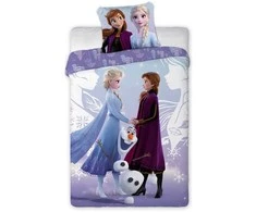 Patalynės komplektas MCU „Disney“ „Ledo šalis“ Anos, Elsos ir Olafo patalynė – 100 procentų medvilnės