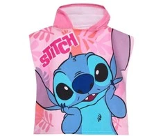 MCU Disney Lilo ir Stitch rožinis pončo rankšluostis