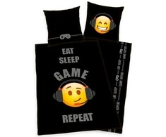 MCU „Emot!x Eat Sleep Game“ patalynė (100 proc. medvilnė)