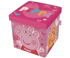 Peppa Pig žaislų konteineris / pufas - 30x30x30 cm