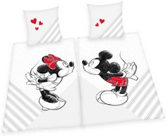 MCU Mikio ir Minnie Mouse patalynės partnerių rinkinys - 100 procentų medvilnės