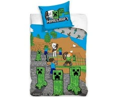 MCU Minecraft Creeper Enderman Gamer Sengetøj - 100 procent bomuld