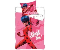 Patalynės komplektas MCU Miraculous Ladybug 'Spots on' Sengetøj - 100 Procent Bomuld
