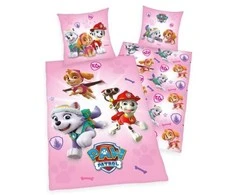 MCU „Paw Patrol“ rožinė patalynė – 100 procentų medvilnės