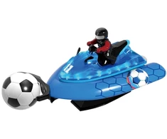 MCU RC futbolo motorinė valtis 2.4G su šviesomis ir vandens purkštuku ? Mėlyna