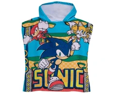 MCU Sonic Poncho maudymosi rankšluostis su gobtuvu – 100 procentų medvilnė