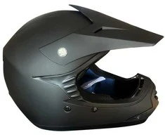 Mcu Sport Vaikiškas Crosser šalmas, matinės juodos spalvos, XL dydis, naujas modelis
