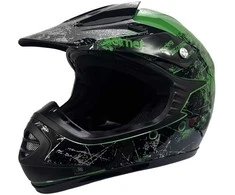 Mcu Sport Vaikiškas Crosser šalmas Phantom Žalias, XL dydis