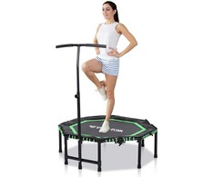 MCU-Sport Fitness batutas, aštuonkampis, sulankstomas, su rankena, 122 cm, žalias