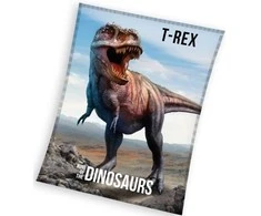 MCU Koc su mikrofibry 130x170 T-rex dinozaur mėlyna 4128 C23