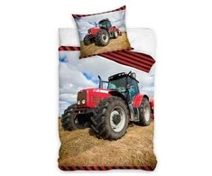 MCU Patalynė „Tractor Raudona“ 140x200 cm - 100 procentų medvilnė