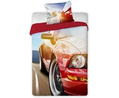 MCU Patalynė bawełniana 140x200 Auto car samochód 2464 bordinė Turbo