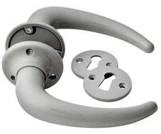 RENZ Durų rankena 4301 kupė 35-40 mm pilka plastikinė