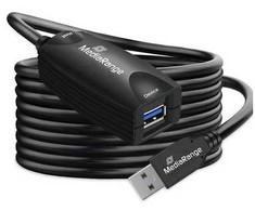 Kabelis USB MediaRange USB-A - USB-A 5 m Juodas (MRCS242)