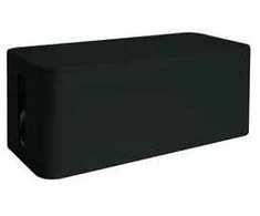 MediaRange Cable tidy box, small-sized, 233x118x114mm, juodas, Storage box, Juodas, Rectangular, Plastic, 114 mm, 233 mm