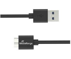 Kabelis USB MediaRange MRCS240 USB-A na Micro-B USB 3.2 Gen 1 1.8 m Juodas