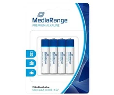 MediaRange MRBAT101, Vienkartinės baterijos, AAA, Šarminės, 1,5 V, 4 vnt., 724 mAh