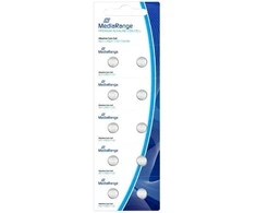 „MediaRange MRBAT110“, Vienkartinės baterijos, Šarminės, 1,5 V, 10 vnt., 13 mAh, Cd (kadmis), Hg (gyvsidabris)