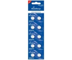 MediaRange MRBAT112, Vienkartinės baterijos, SR54, Šarminės, 1,5 V, 10 vnt., 72 mAh
