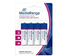 MediaRange MRBAT144, Vienkartinės baterijos, AA, Cinko-anglies, 1,5 V, 4 vnt., 540 mAh