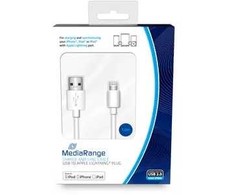 Kabelis USB MediaRange USB-A - 1 m Baltas (MRCS178)