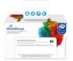 „MediaRange MediaRange MRHP655“ rašalo kasetės, 4 vnt. Pakaitinė juoda, žydra, rausvai raudona, geltona
