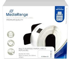 MediaRange ge taśma drukarska 29x90mm juoda/balta Brother DK-11201 400szt.