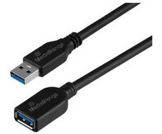 Kabelis USB MediaRange USB-A - USB-A 5 m Juodas (MRCS241)