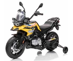 Megaleg BMW F850 GS EL motociklas vaikams 12V ličio jonų, geltonas